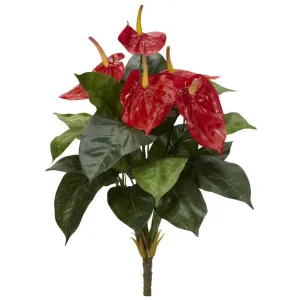 18" Anthurium Artificial Plant (Set of 4)