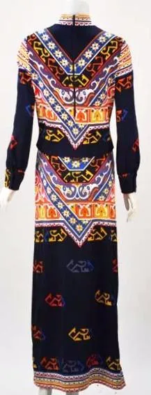 1970s Damonette of Italy Graphic Print Co-Ord