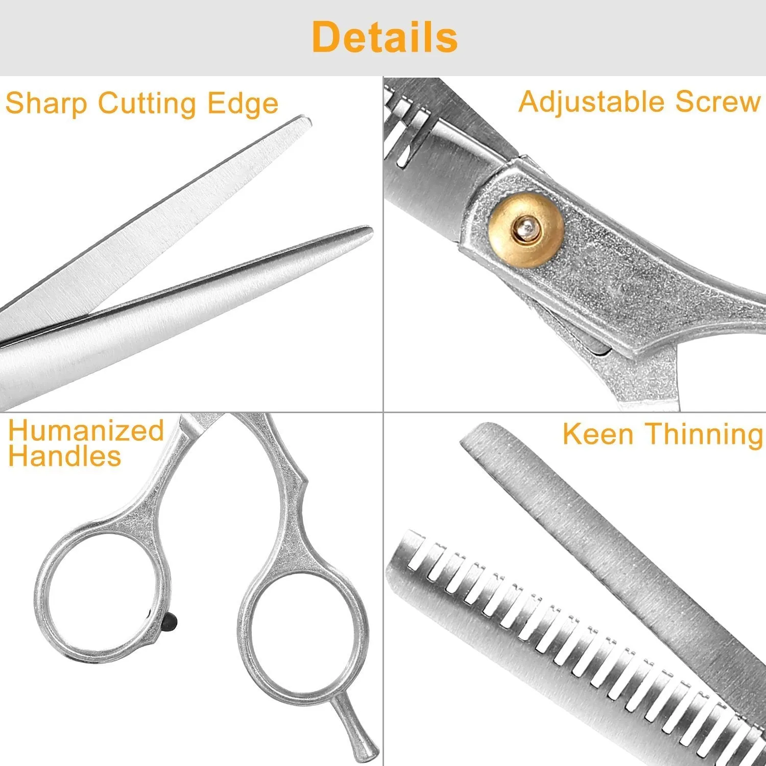 2-Piece: Professional Hair Cutting Scissors Set