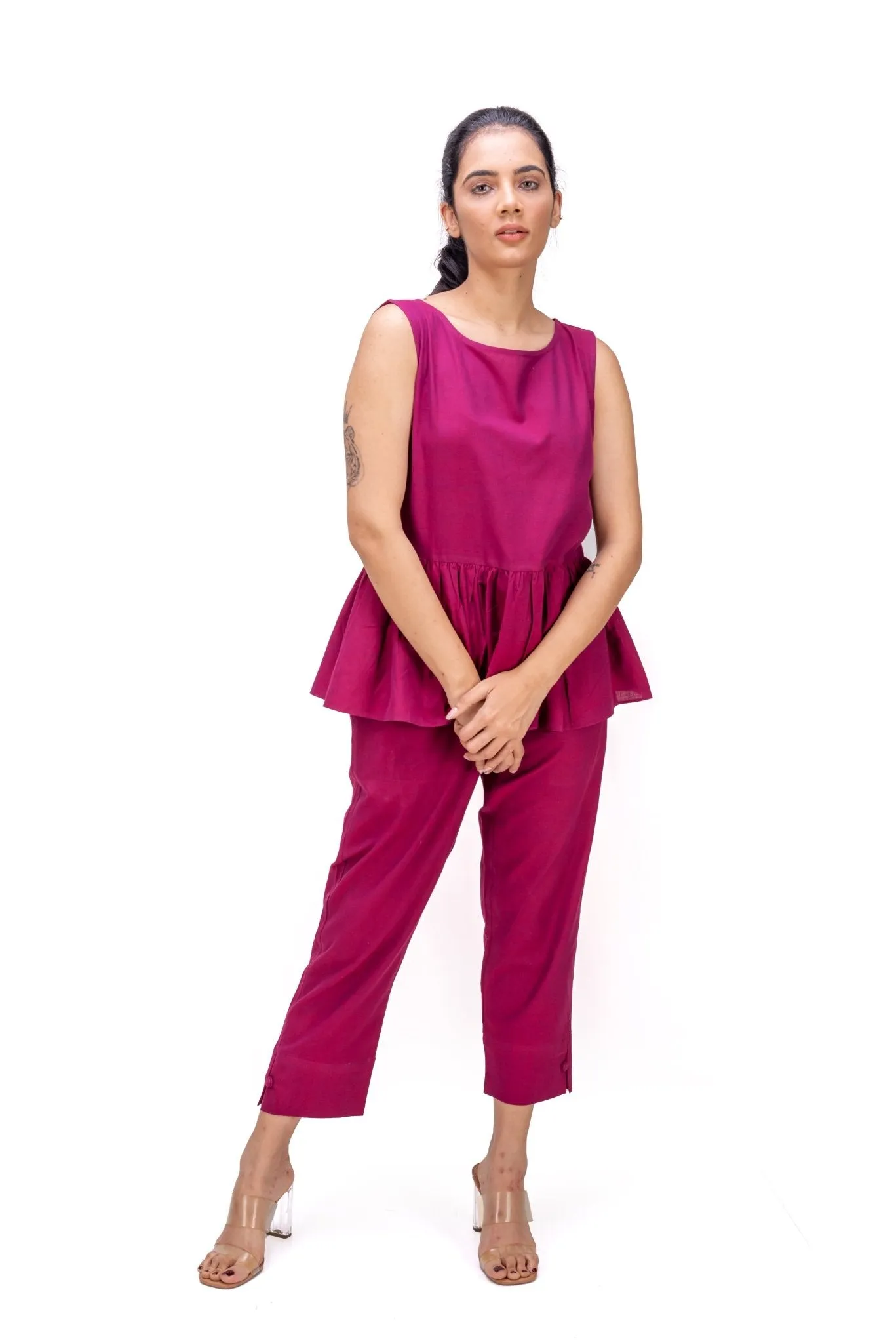 428-409 "Pink" Whitelotus Women's Pants "parrot co-ords set"