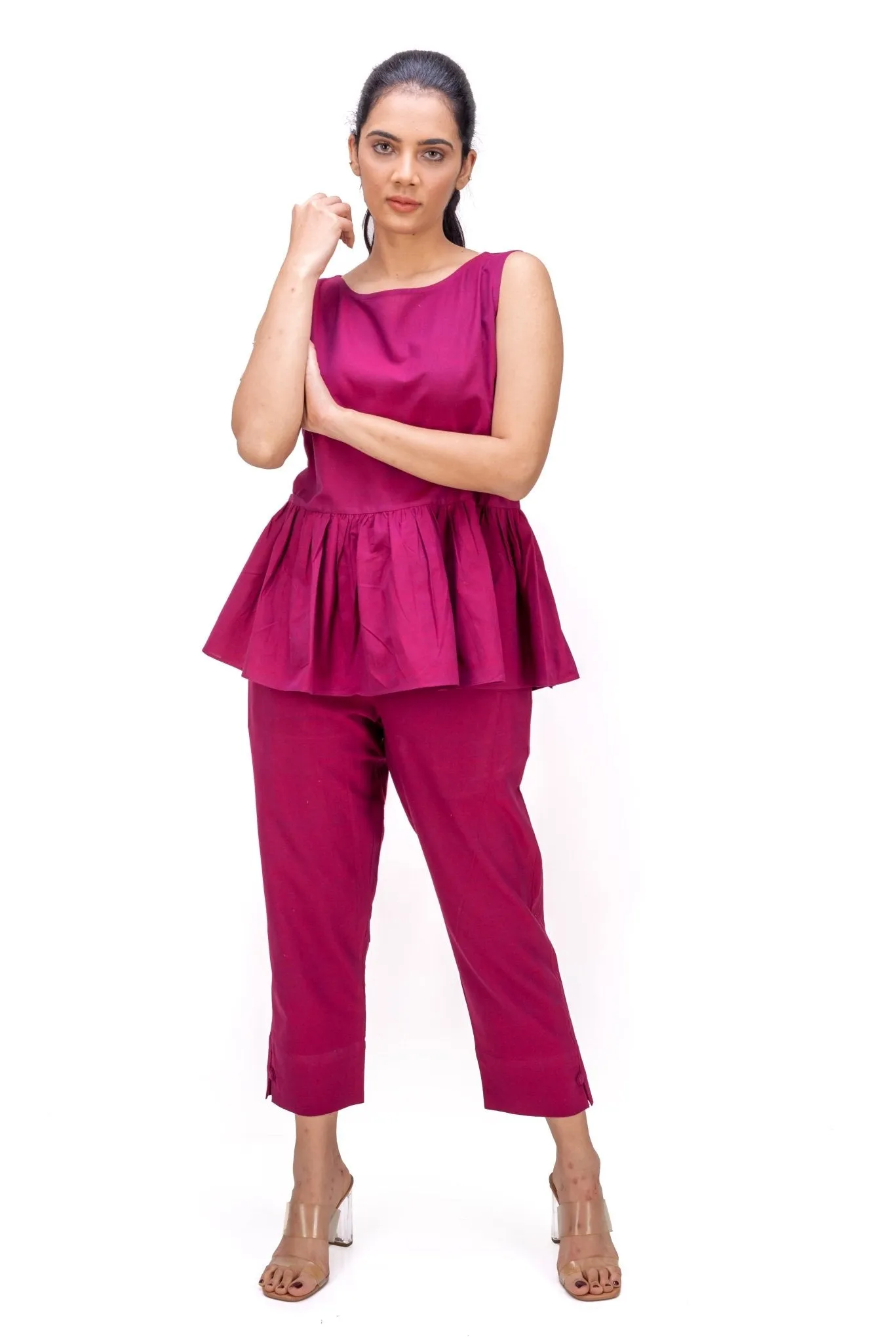 428-409 "Pink" Whitelotus Women's Pants "parrot co-ords set"