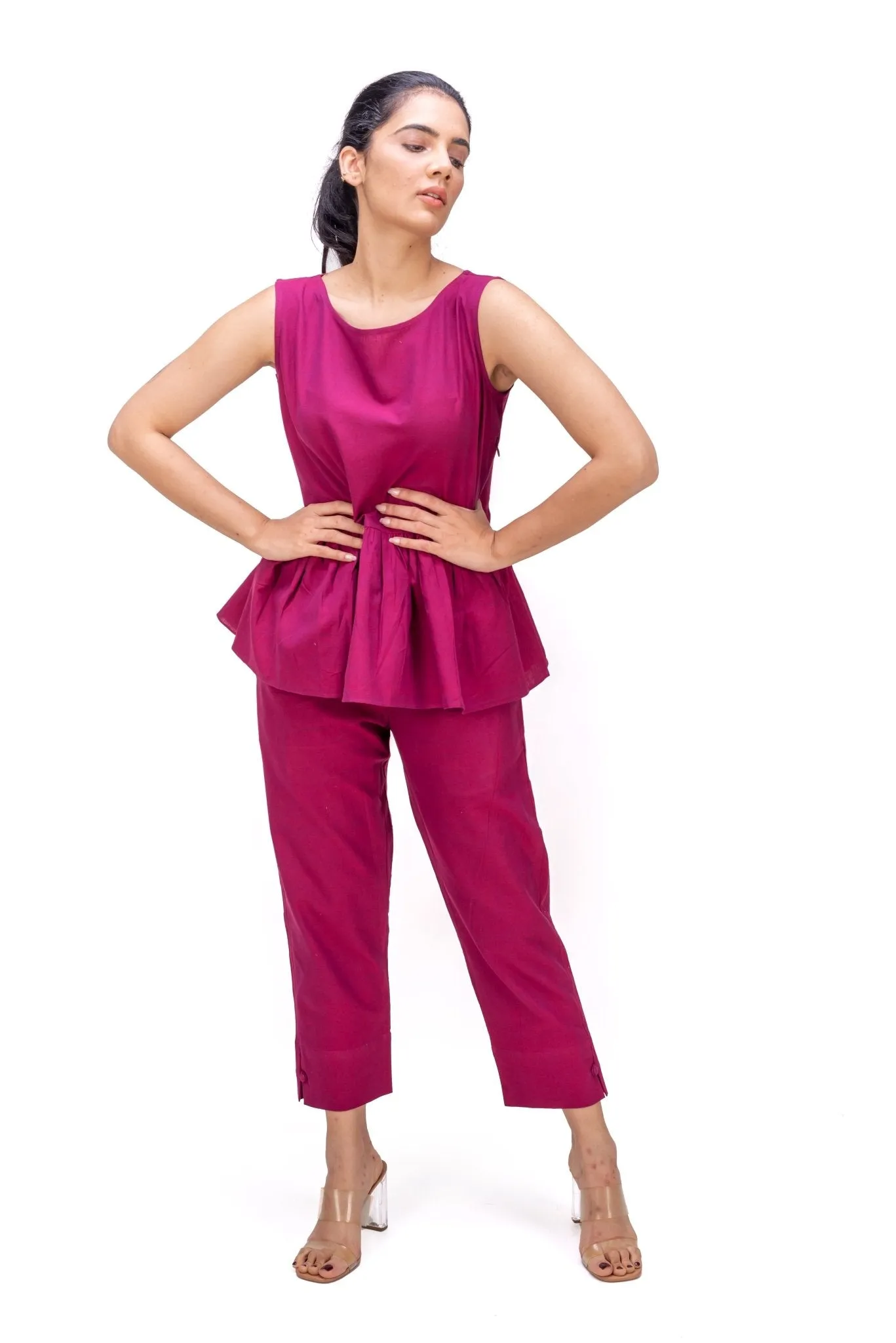 428-409 "Pink" Whitelotus Women's Pants "parrot co-ords set"