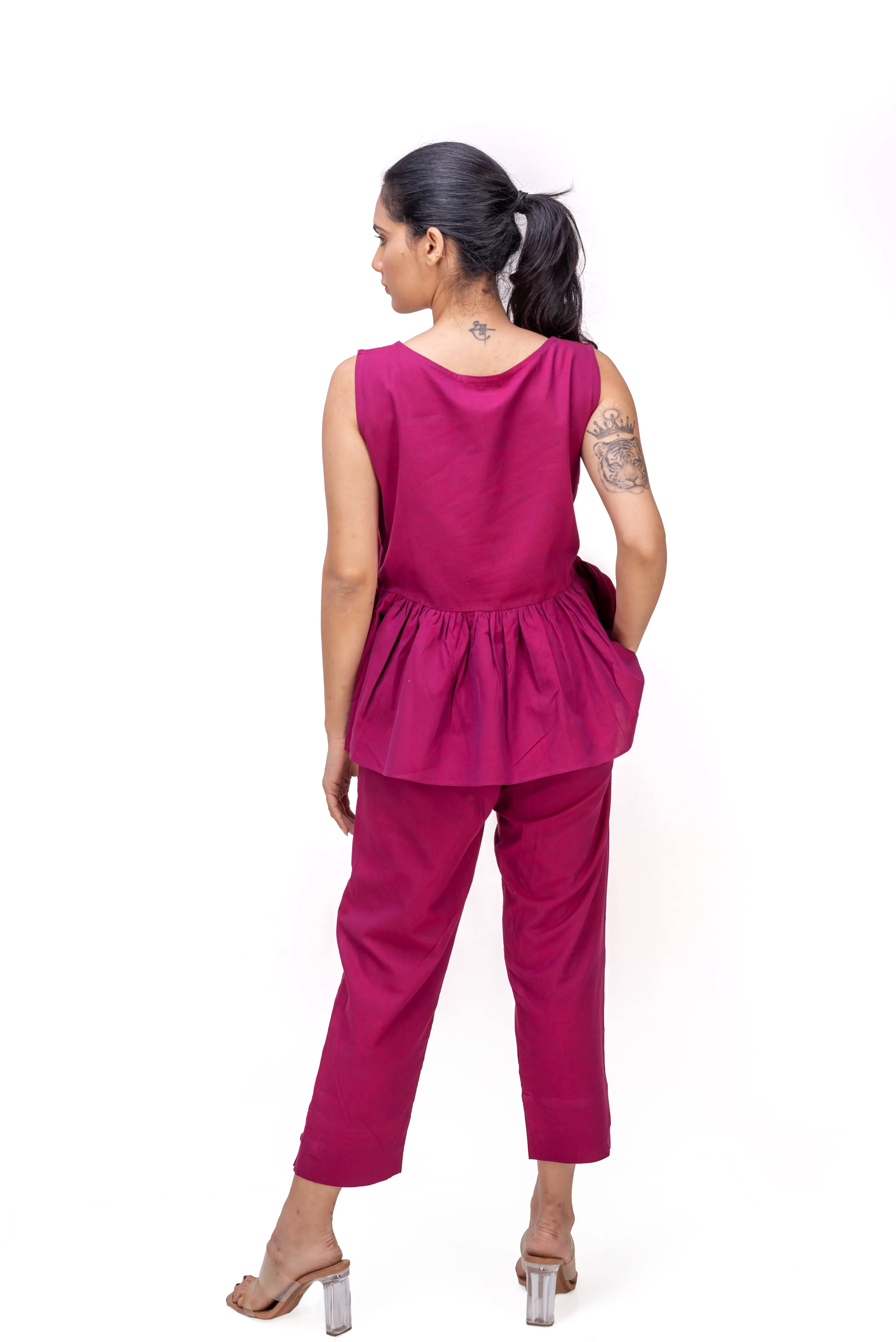 428-409 "Pink" Whitelotus Women's Pants "parrot co-ords set"