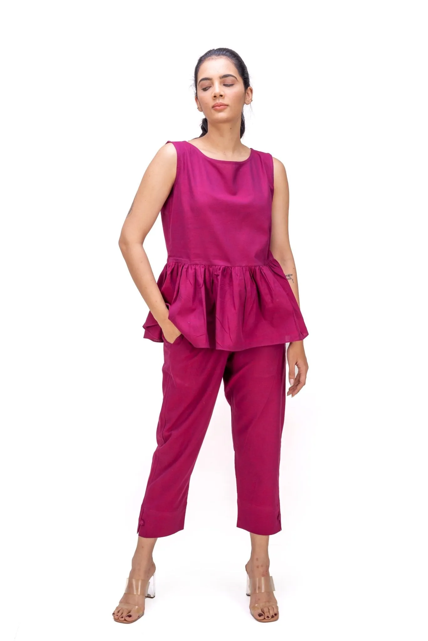 428-409 "Pink" Whitelotus Women's Pants "parrot co-ords set"