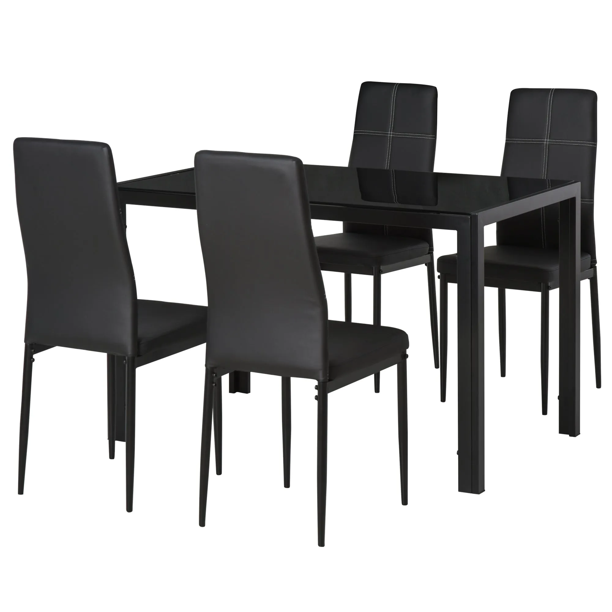 5pc Dining Set - Black