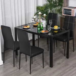 5pc Dining Set - Black