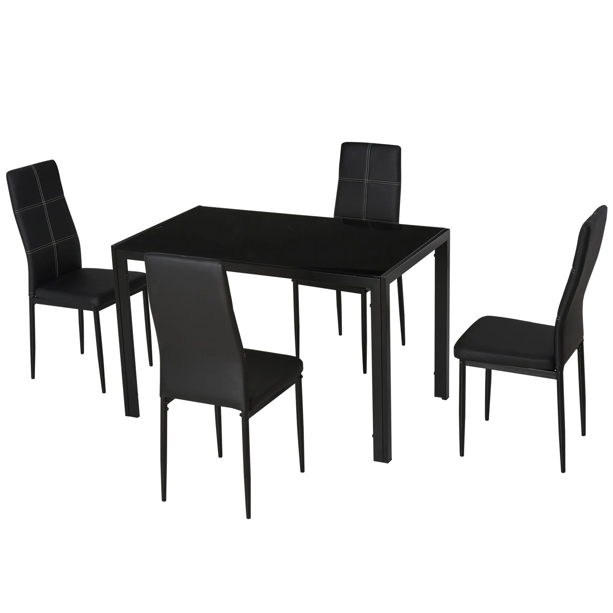 5pc Dining Set - Black