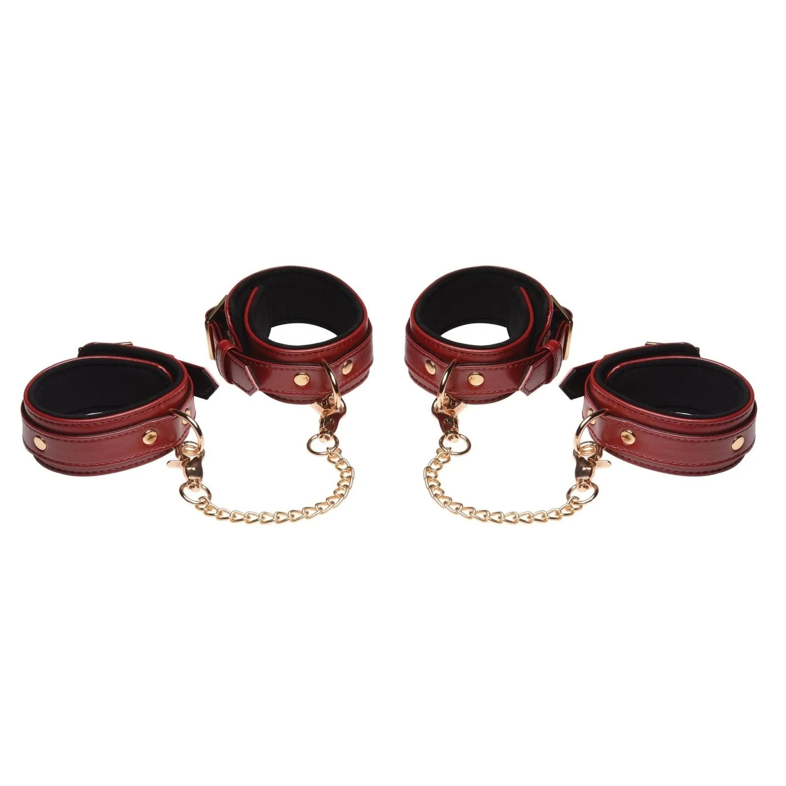 6 Piece Burgundy Bondage Set