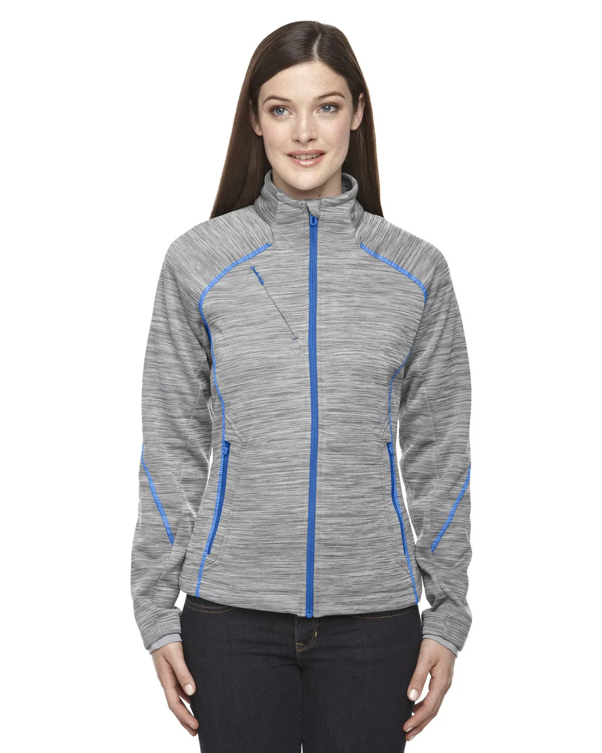 78697 Ash City - North End Sport Red Ladies' Flux Mélange Bonded Fleece Jacket