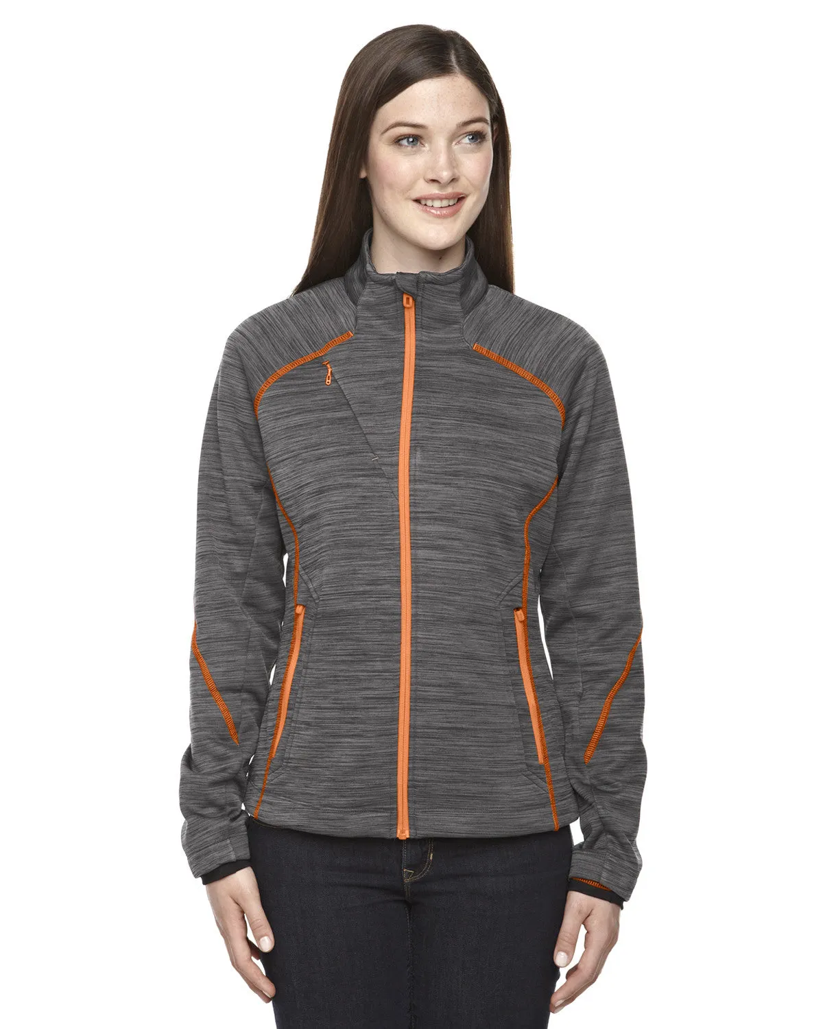 78697 Ash City - North End Sport Red Ladies' Flux Mélange Bonded Fleece Jacket