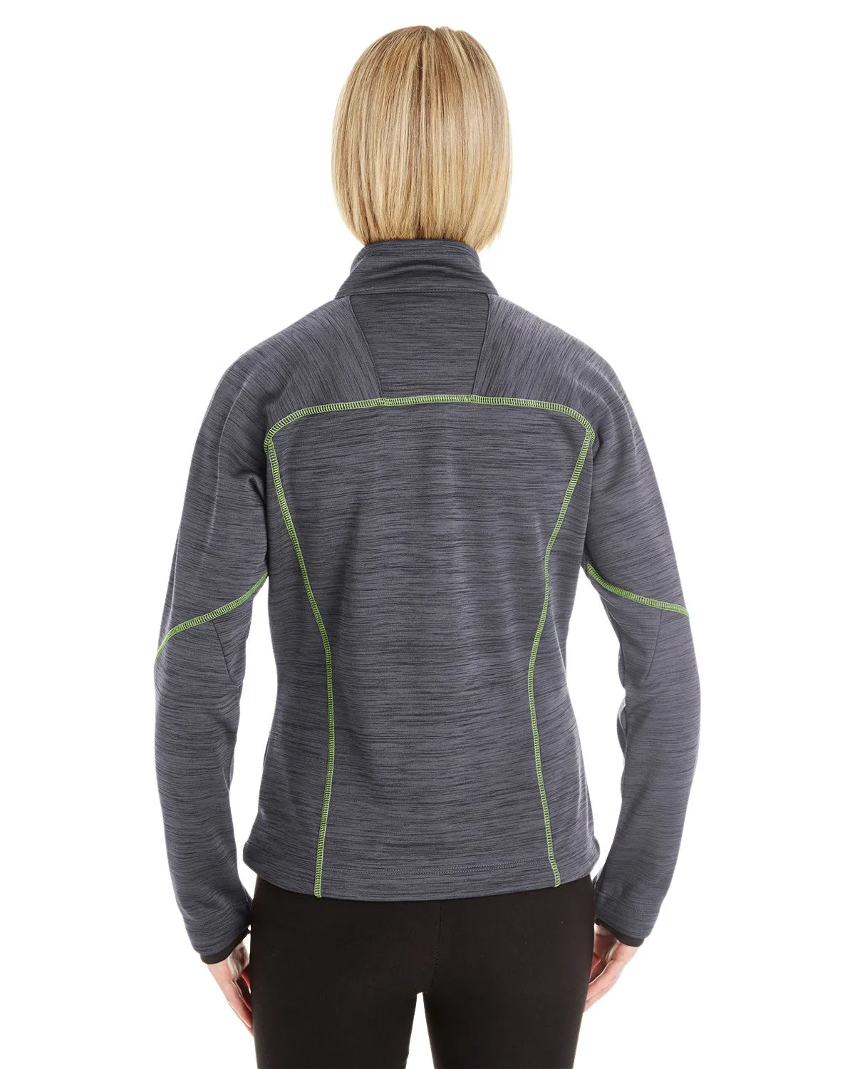 78697 Ash City - North End Sport Red Ladies' Flux Mélange Bonded Fleece Jacket