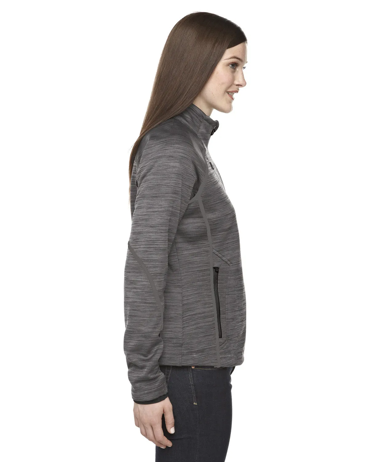 78697 Ash City - North End Sport Red Ladies' Flux Mélange Bonded Fleece Jacket