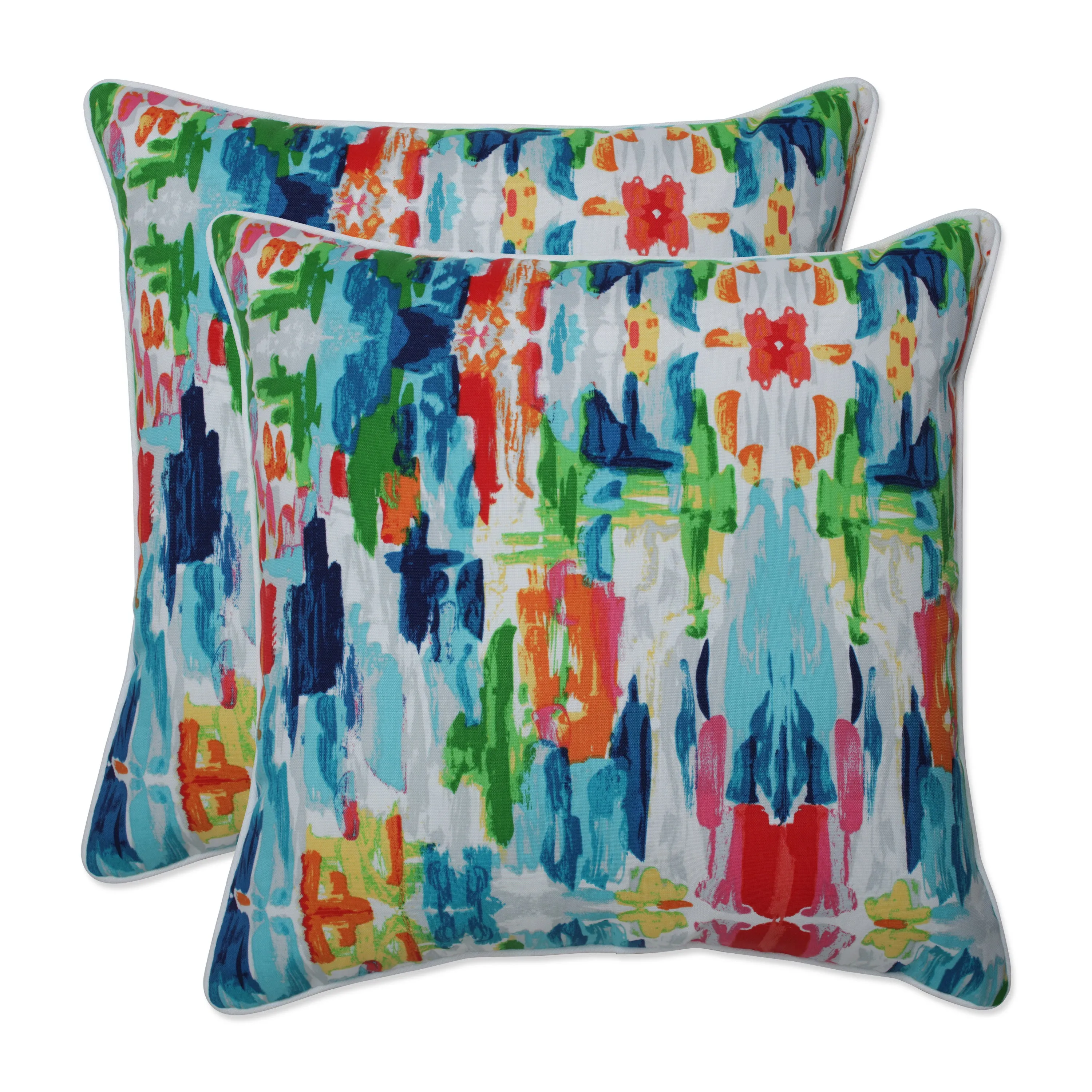 Abstract Reflections Multi 18.5 Inch Throw Pillows (Set Of 2)