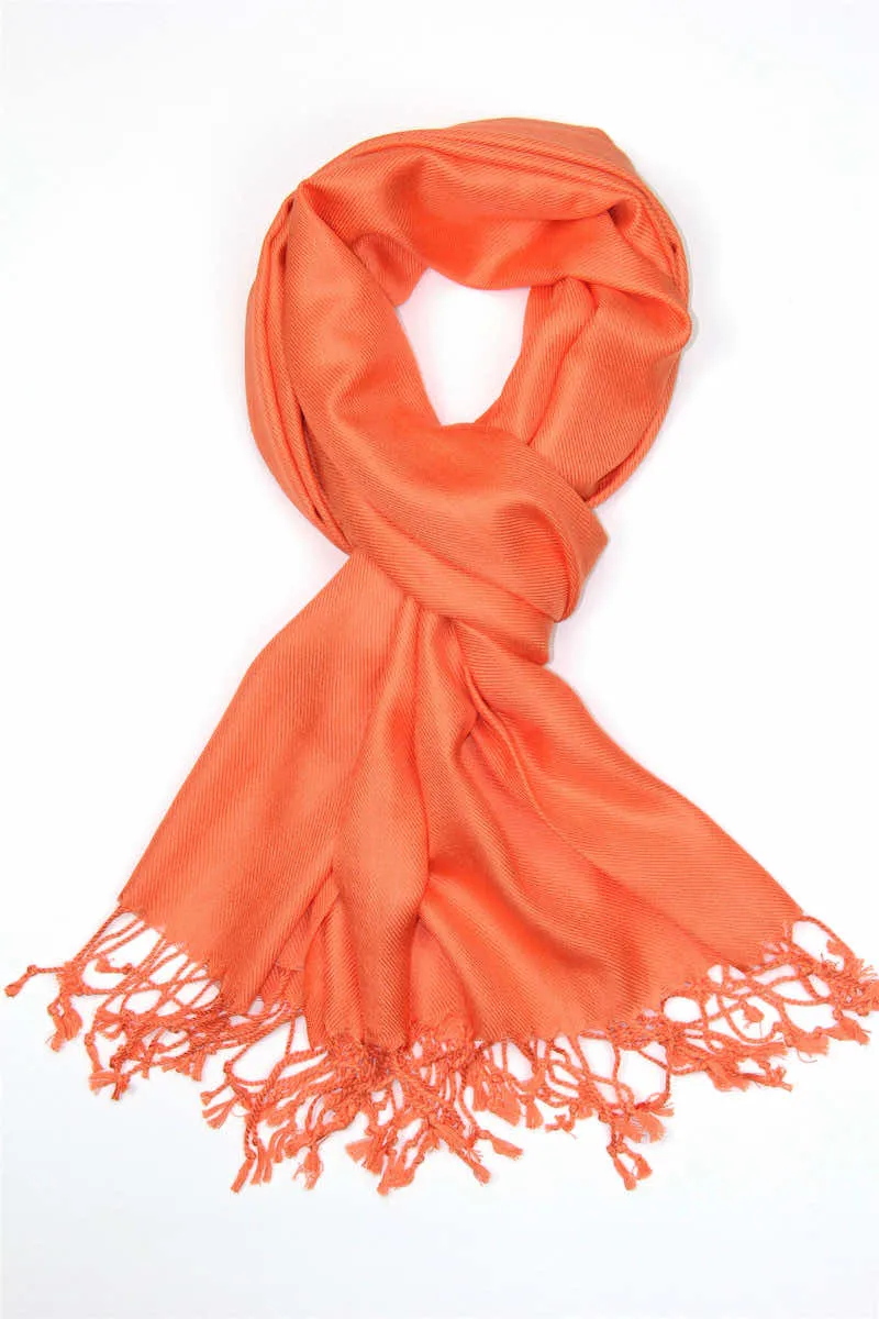 Achillea Orange Pashmina Scarf