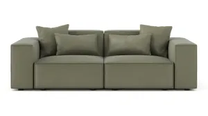 Arles - Arles Sectional, Two Seater, Sage Vegan Suede