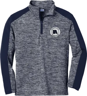 Aspen Aviators Youth PosiCharge  Electric Heather Colorblock 1/4-Zip Pullover