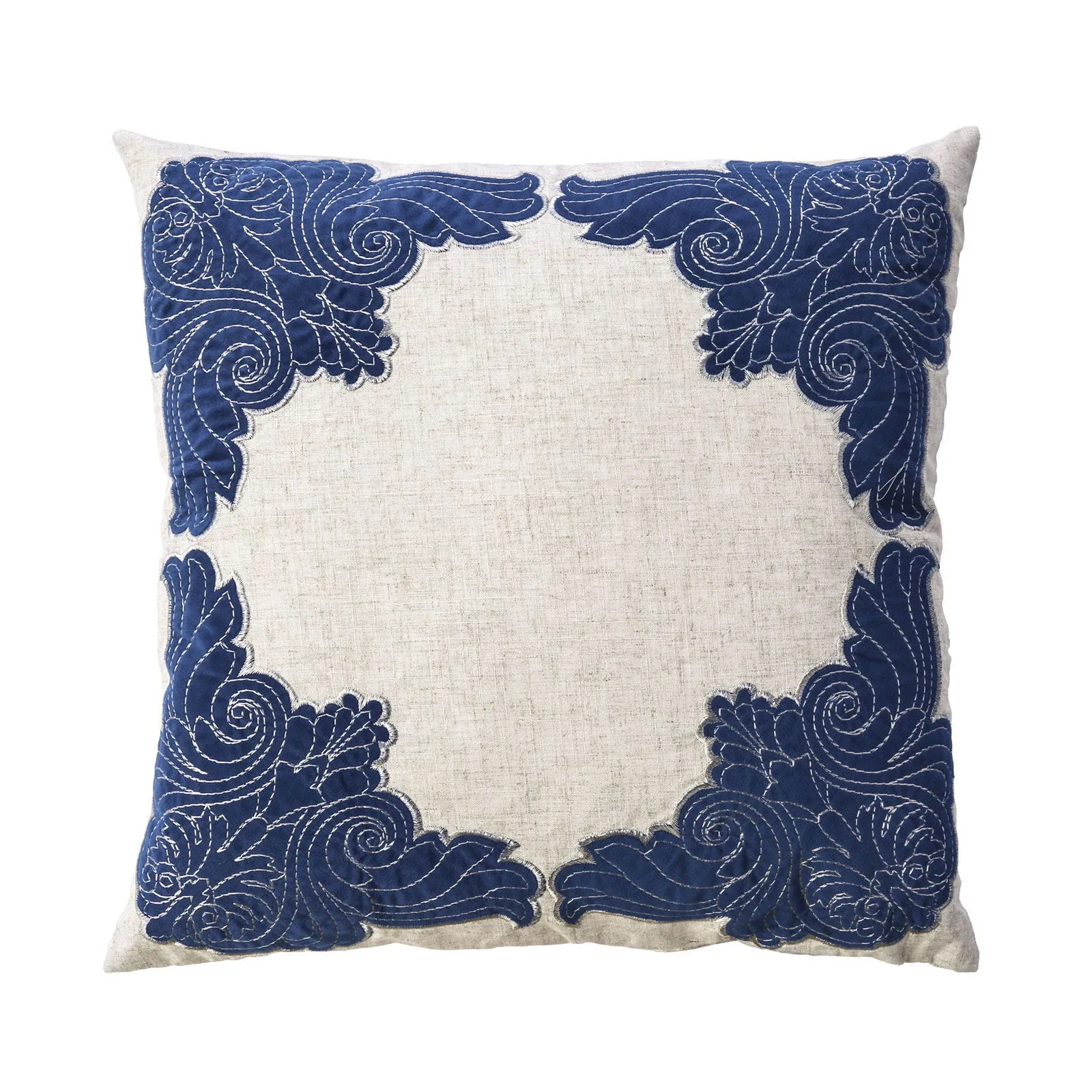 Beth - Pillow (Set of 2) - Beige / Indigo