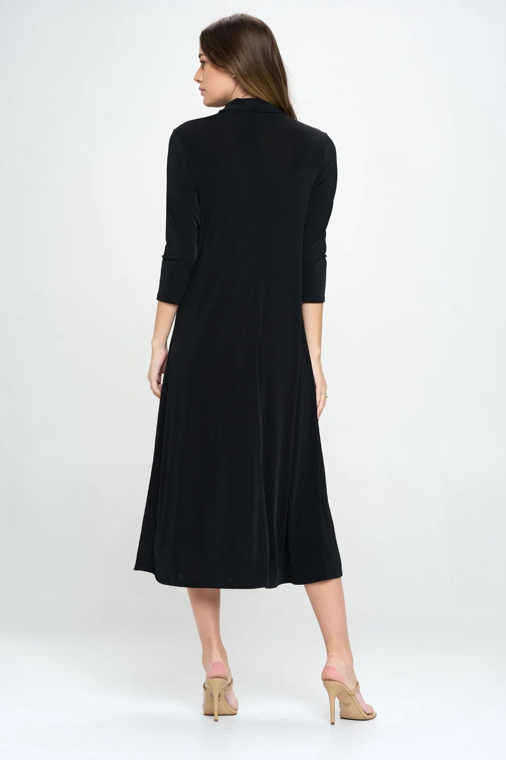 BNS Mock Neck Quarter Sleeve Dress -7077BN-QRS1