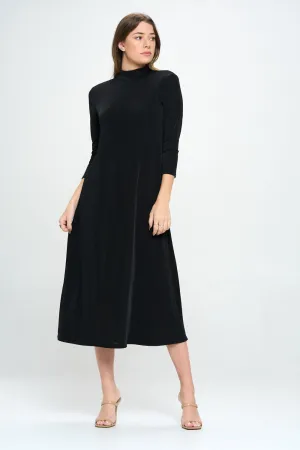 BNS Mock Neck Quarter Sleeve Dress -7077BN-QRS1