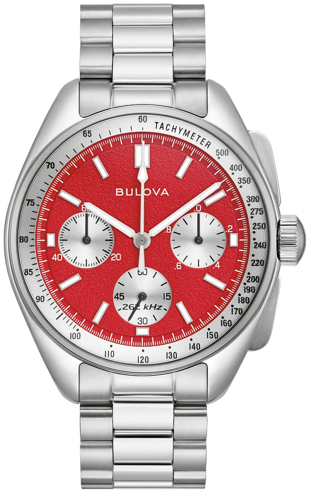 Bulova Lunar Pilot Blood Moon Chronograph Mens Set Watch 98K115