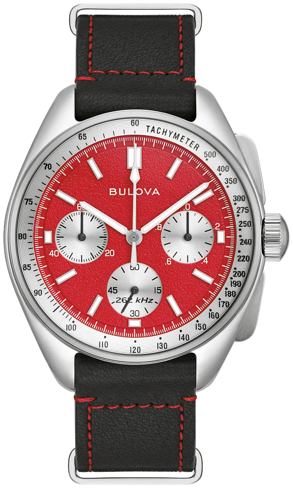 Bulova Lunar Pilot Blood Moon Chronograph Mens Set Watch 98K115