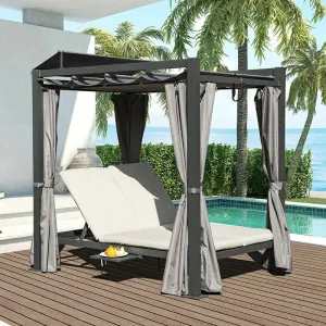 Chaise Lounge Daybed with Canopy