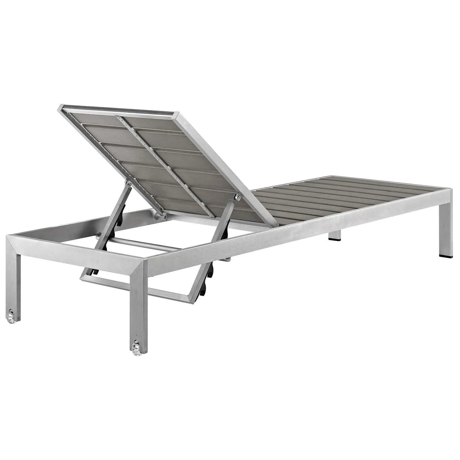 Coast Outdoor Patio Aluminum Wood Chaise Set of 2