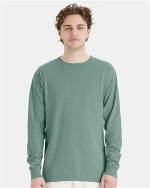 Custom Embroidered - ComfortWash by Hanes - Garment-Dyed Long Sleeve T-Shirt - Cypress Green - GDH200