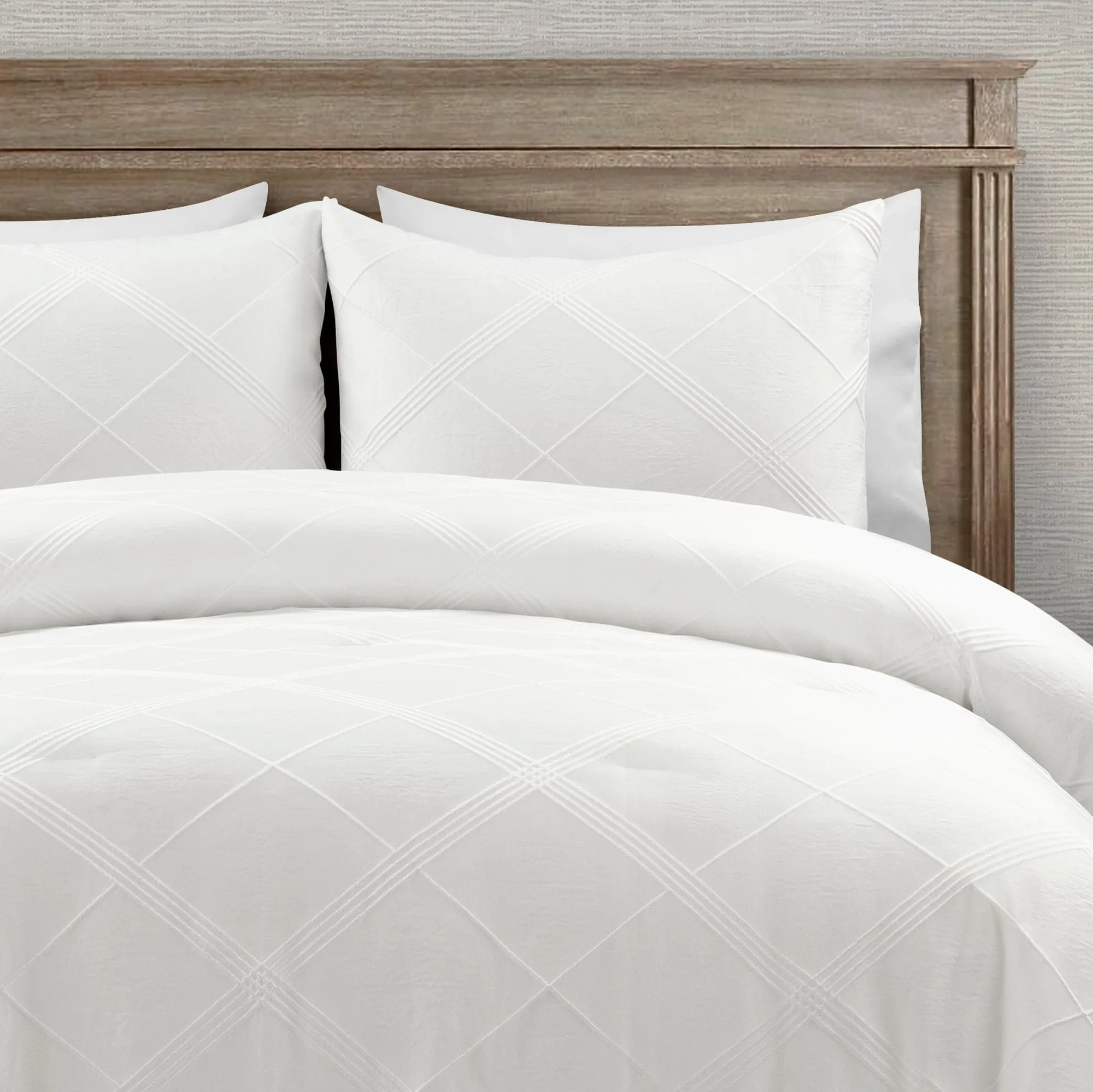 Diamond Geo Jacquard 3 Piece Comforter Set