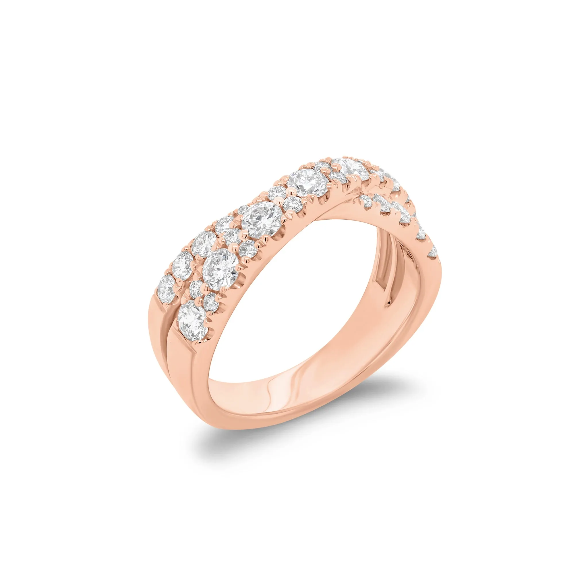 Diamond Simple Crossover Ring