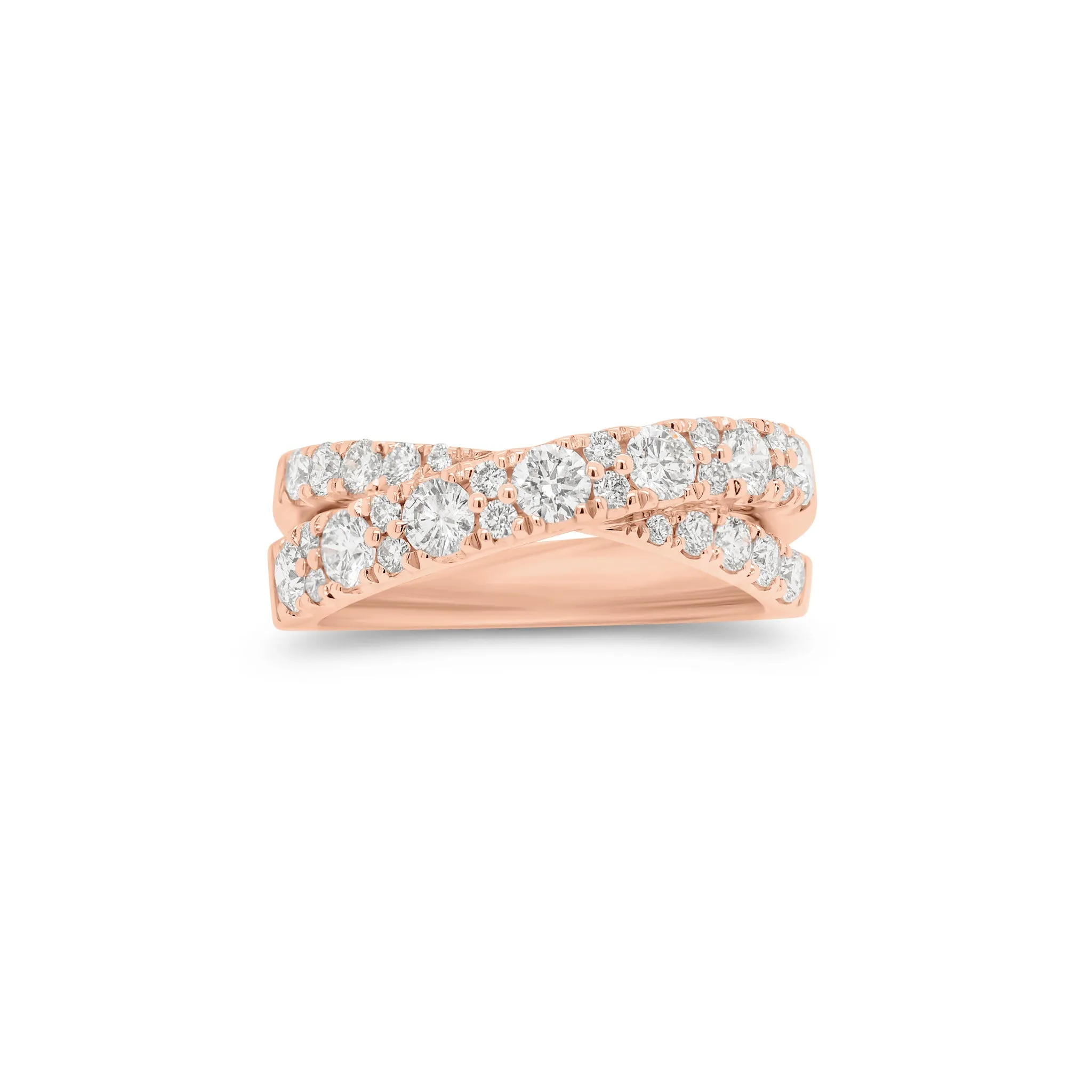 Diamond Simple Crossover Ring