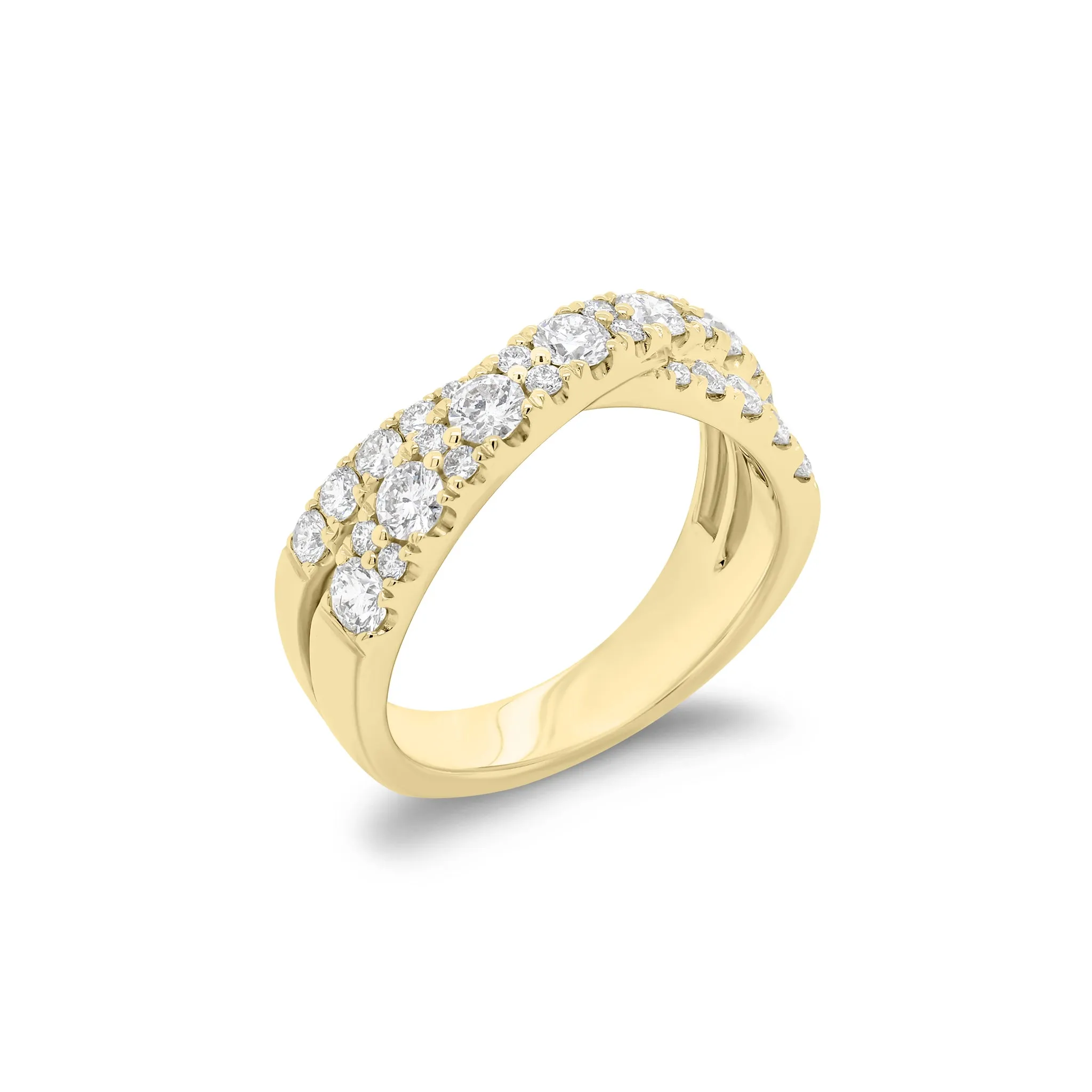 Diamond Simple Crossover Ring