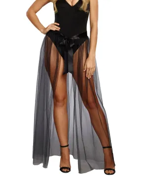 Dreamgirl Sheer Tie Front Skirt