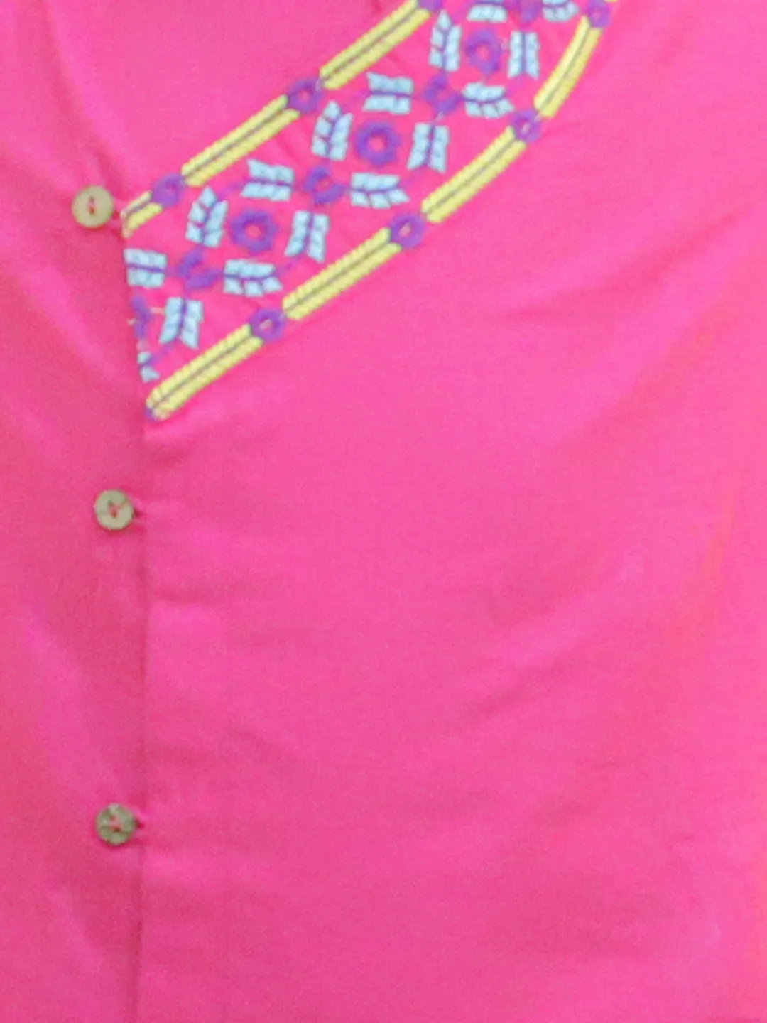 Embroidery Front Open Cotton Kurta with Dhoti for Boys- Pink