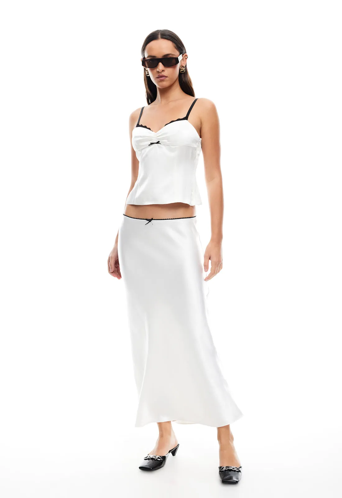 ENIGMATIC MAXI SKIRT - PORCELAIN