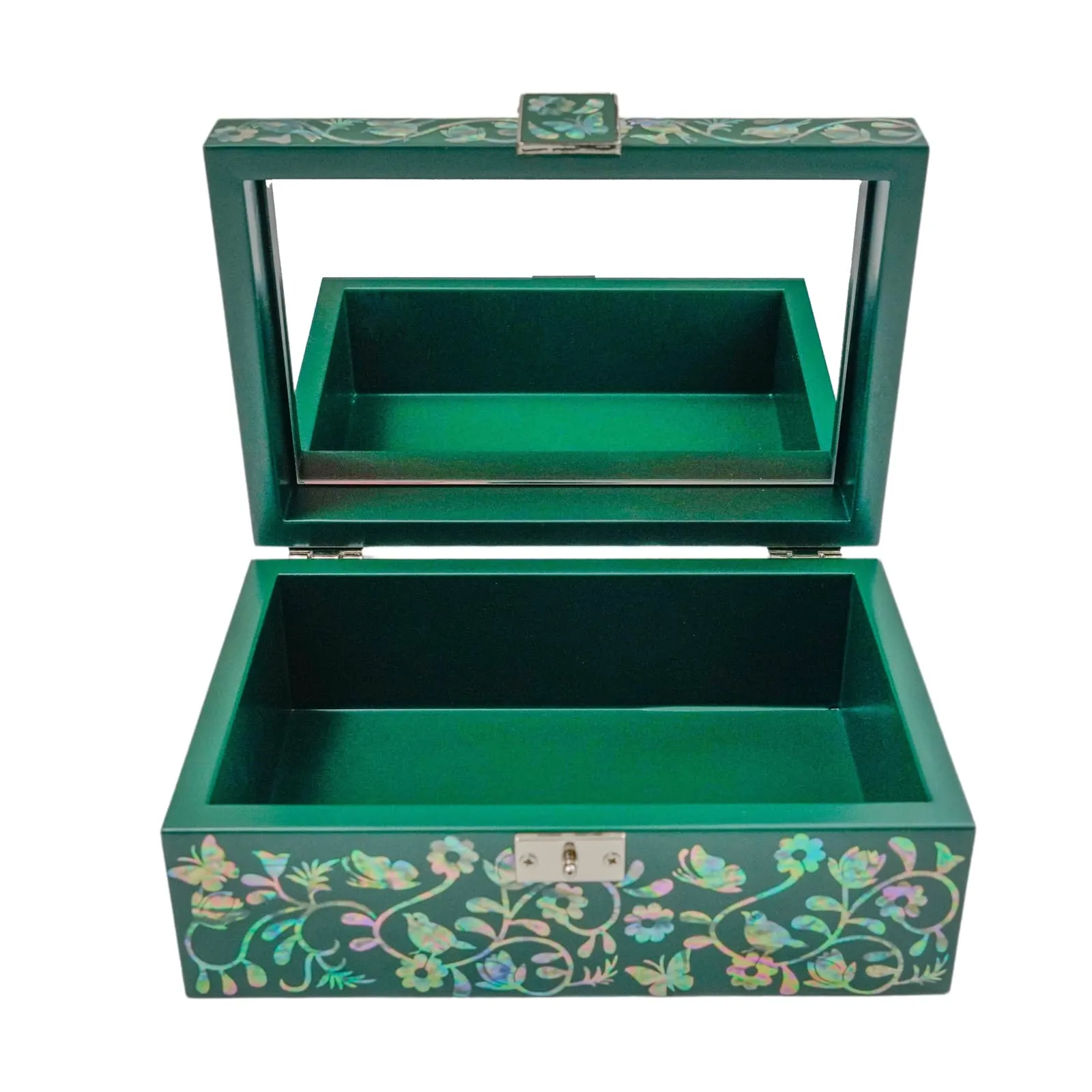 Exquisite Dark Green Mother of Pearl Wooden Box