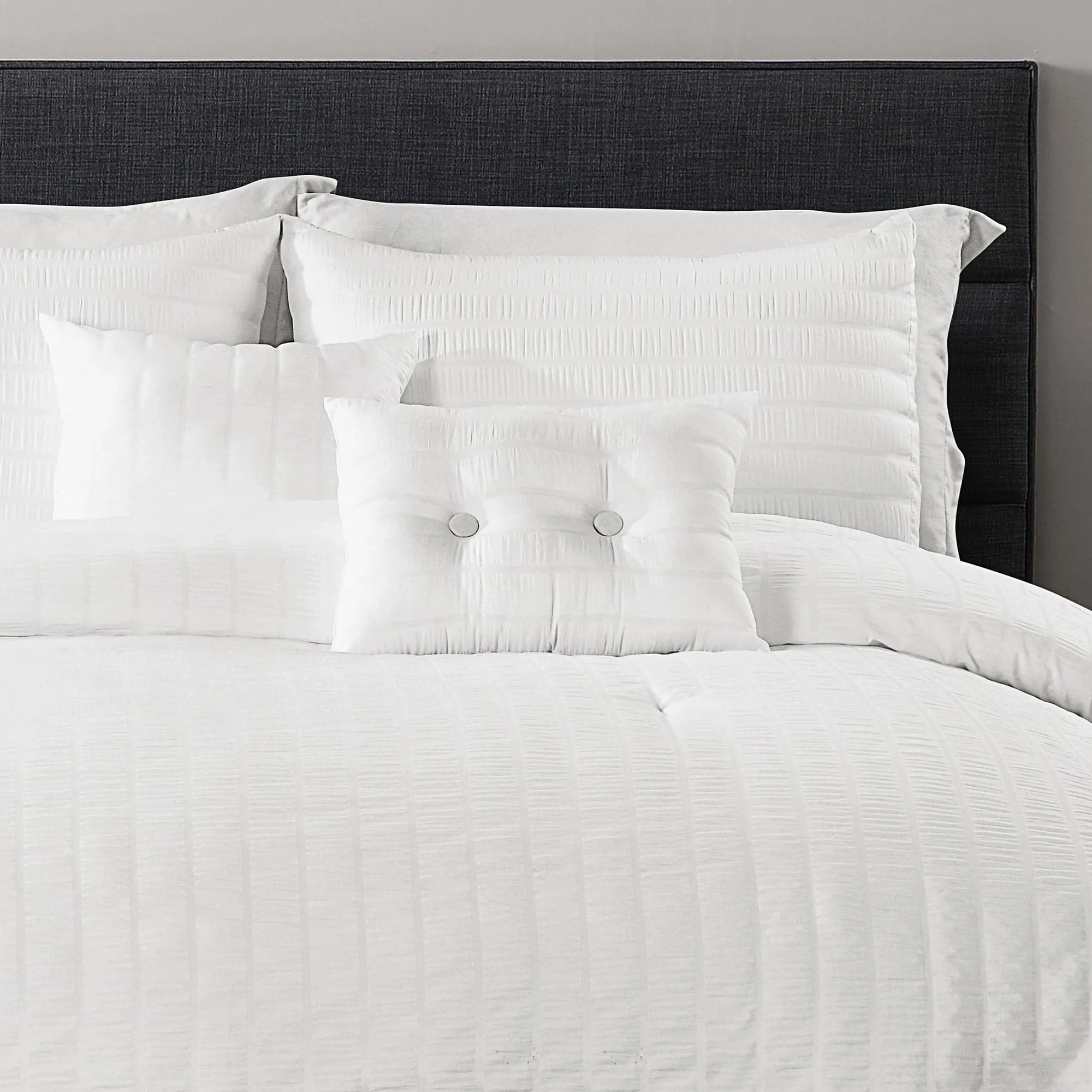 Farmhouse Seersucker 5 Piece Comforter Set