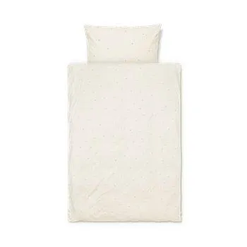 Ferm Living Dot Embroidery Bedding in Off-White