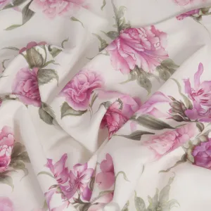 Floral Viscose Linen Fabric 817