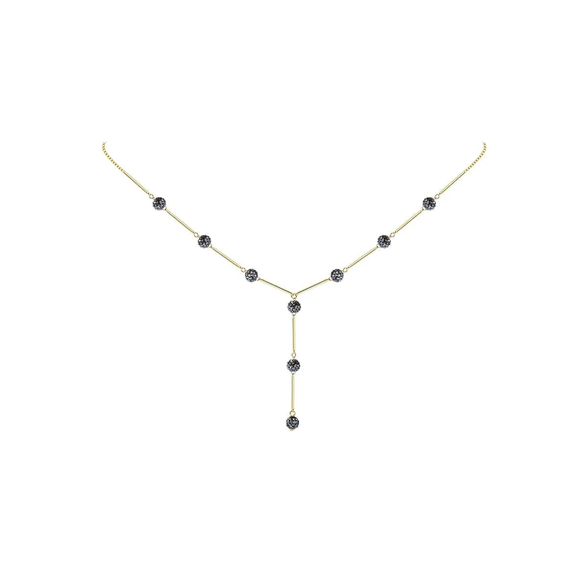 Frisky Points Black Necklace