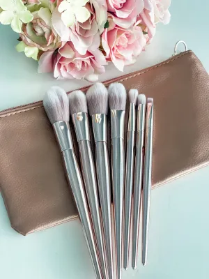 Glam 7 Piece Makeup Brush Set "Rose Gold"