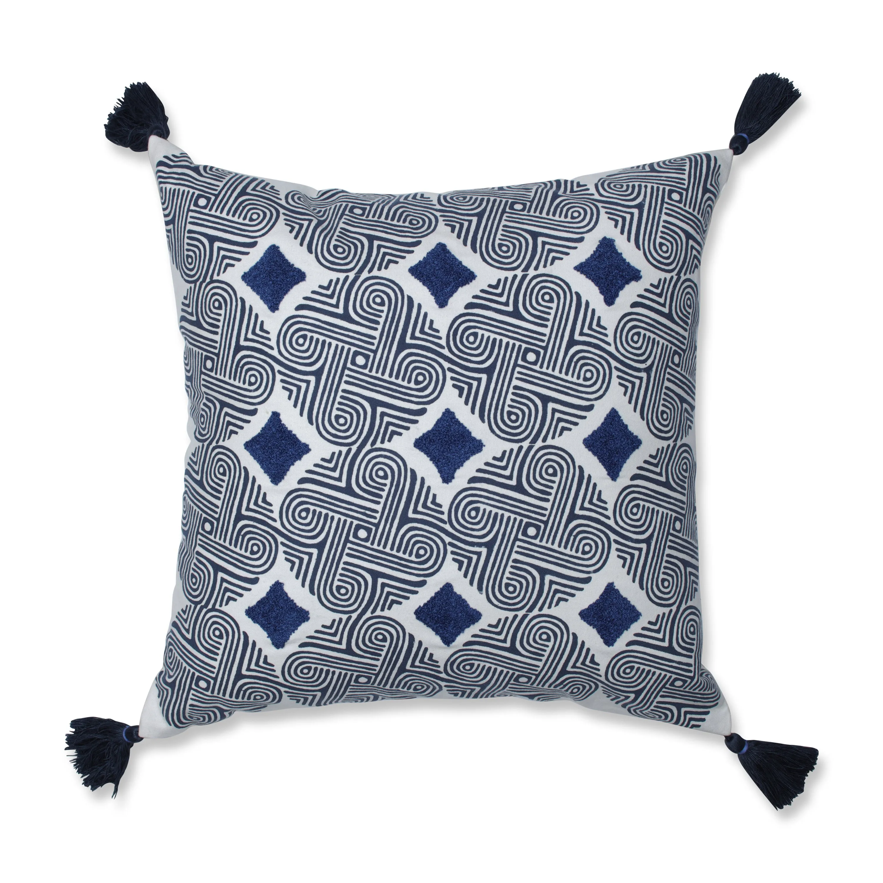 Hiawatha Blue/Black/White 18-Inch Throw Pillow