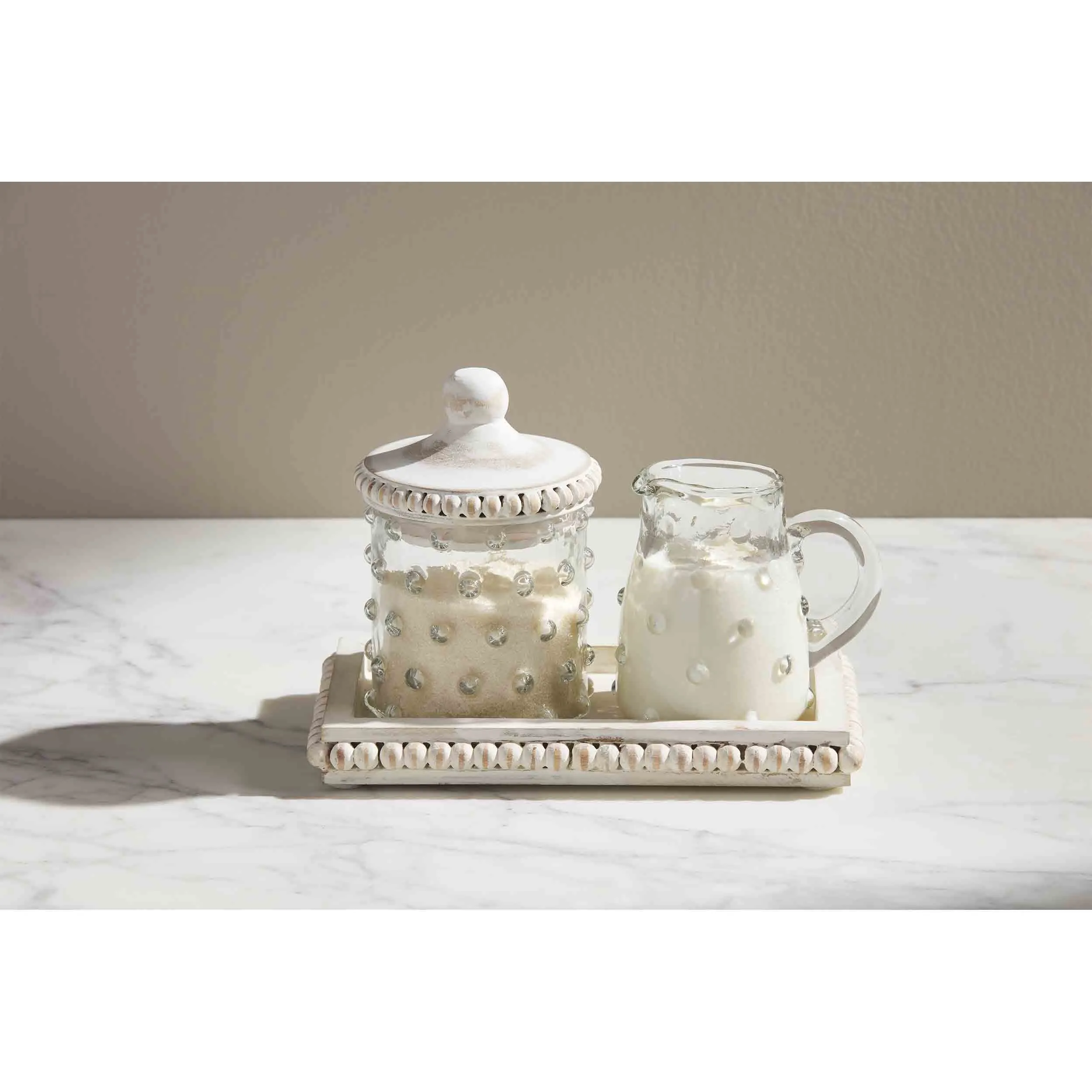 Hobnail Cream & Sugar Set