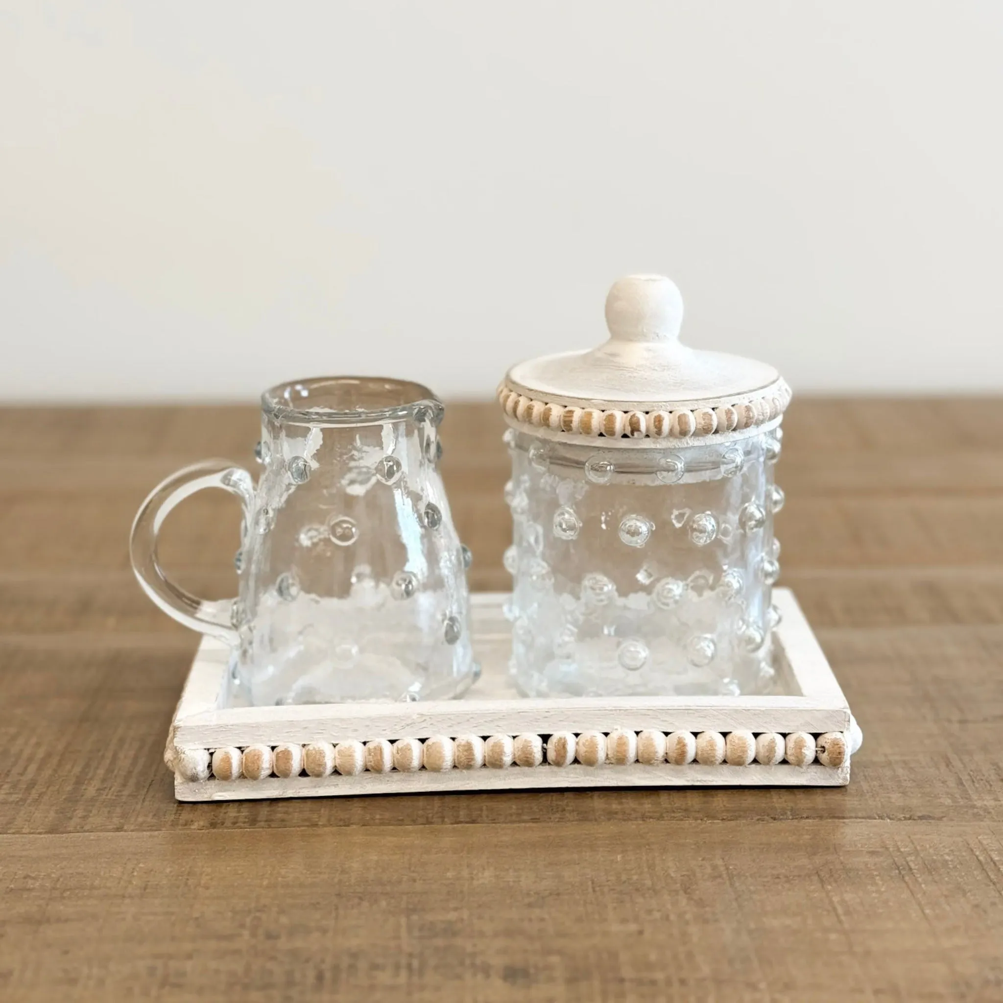 Hobnail Cream & Sugar Set