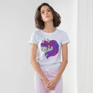 JohnsonKelly_UnicornHead2 Women's Long Pant Pyjama Set