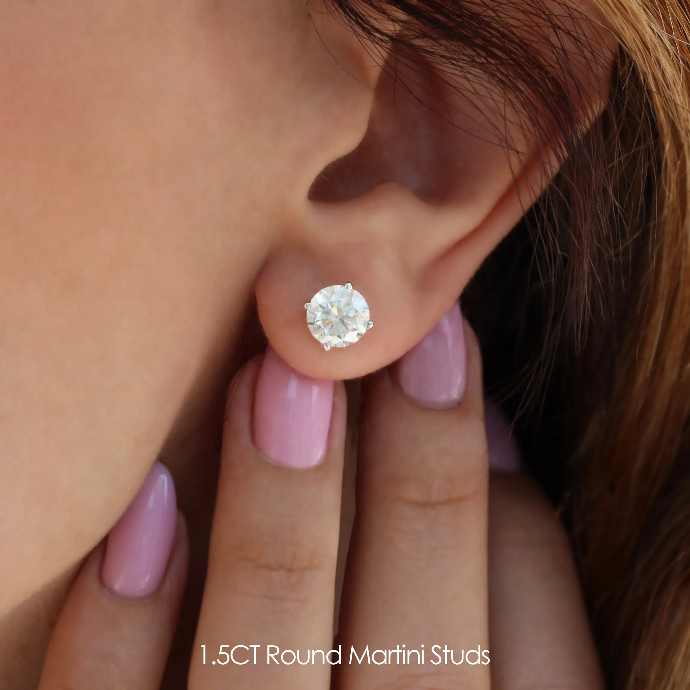 Lab Diamond Martini Stud Earrings Arya