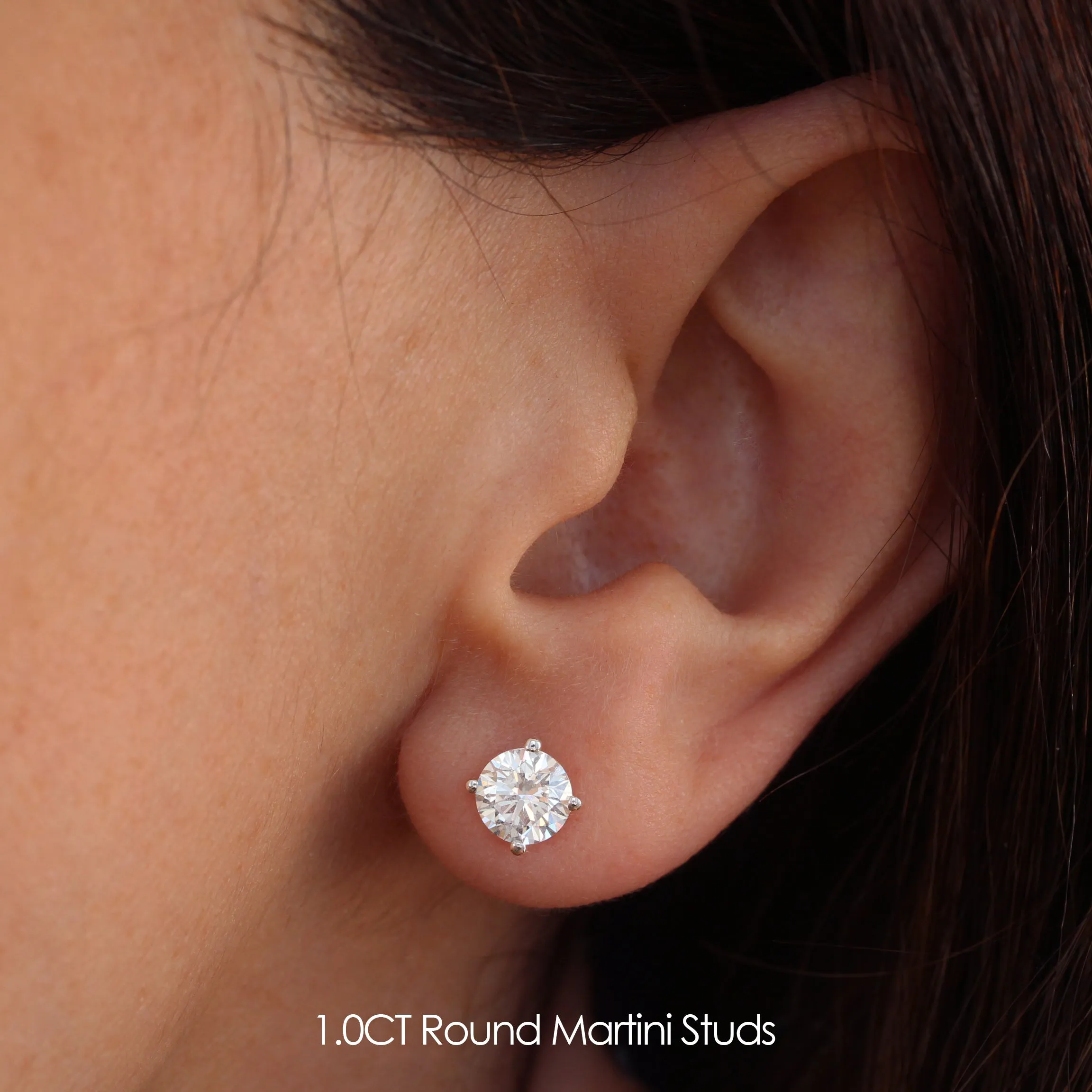 Lab Diamond Martini Stud Earrings Arya