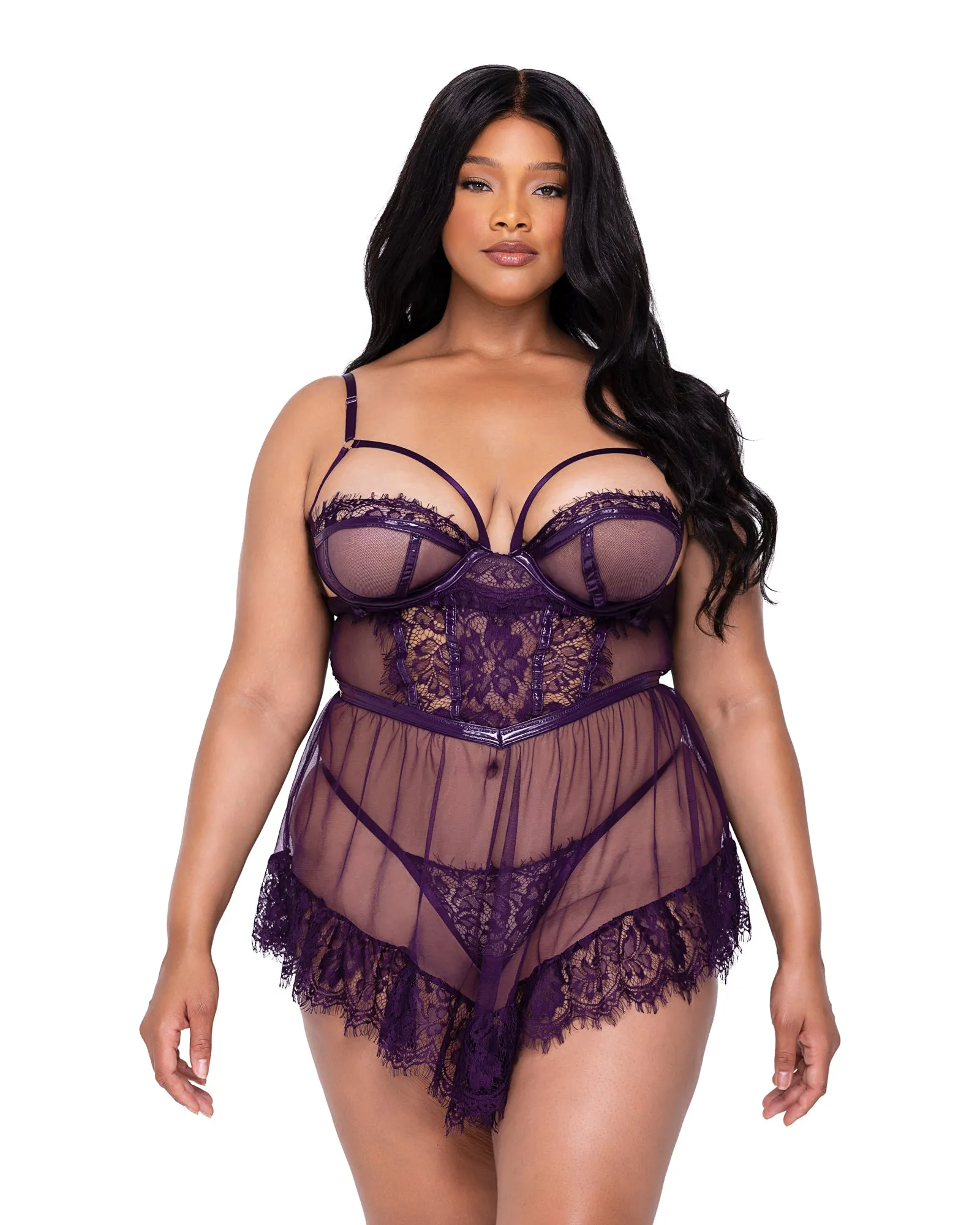 LI655 - Sugar Plum Babydoll 2-Piece Set