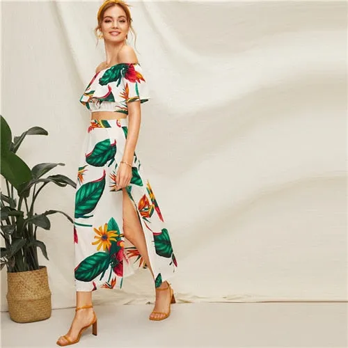 Long Skirt Set 2 Piece Set Women Summer