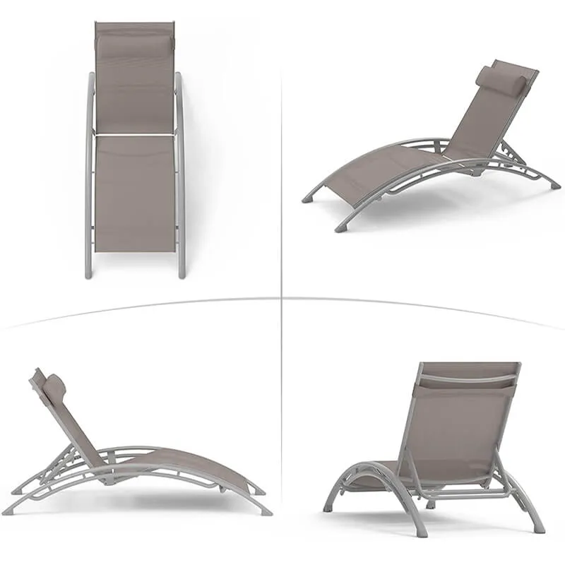 Lounge Chair Set (2 Chairs) - Curved Design